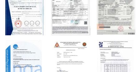 different certifications, ISO 9001 certification, BV & SGS test report