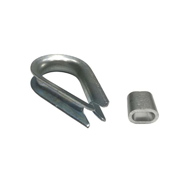 wire rope thimble with metal ferrule